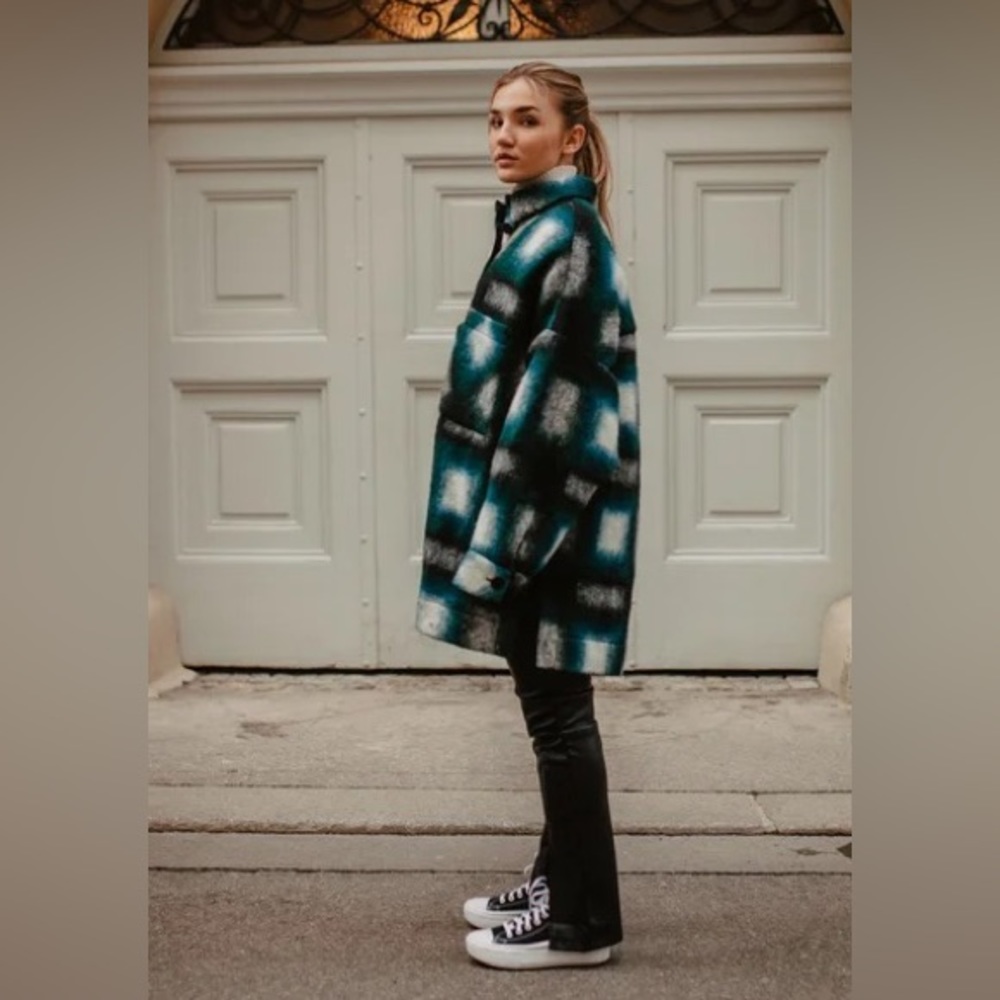 IRO Harwel Green Ecru Wool Jacket Authentic